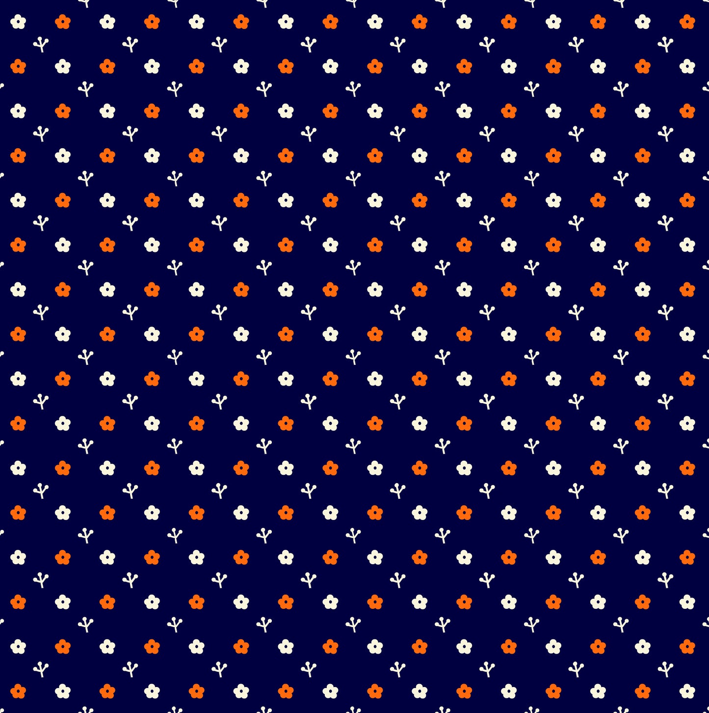Tiny Flowers - Navy