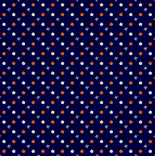 Tiny Flowers - Navy
