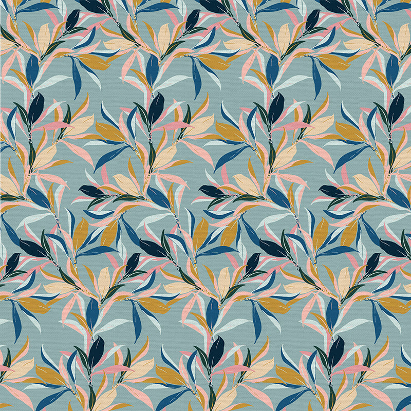 Magnolia Leaves - Blue