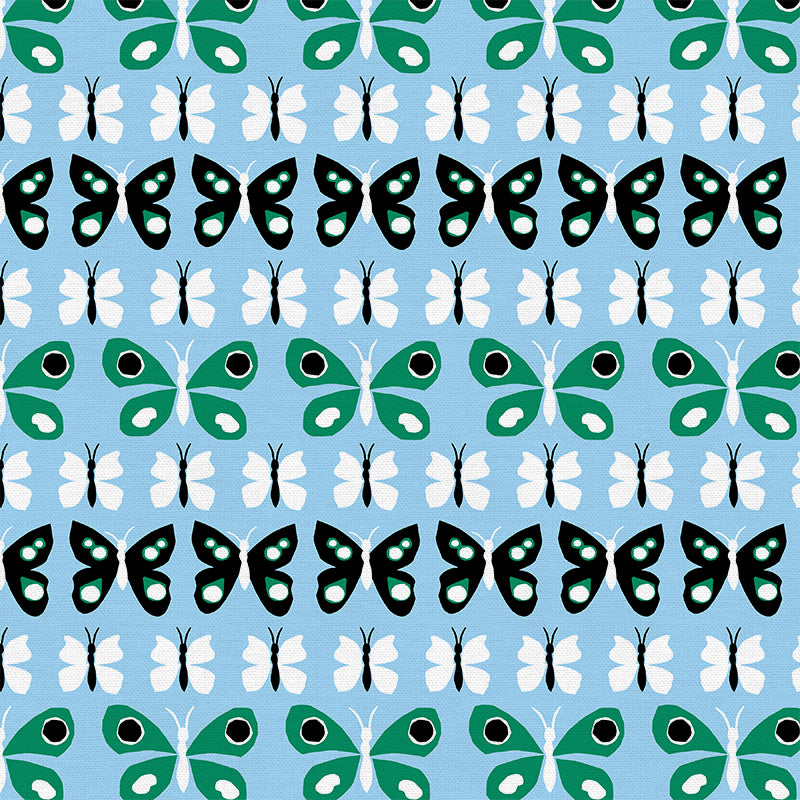 Butterflies Rows - Blue