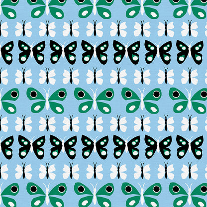 Butterflies Rows - Blue