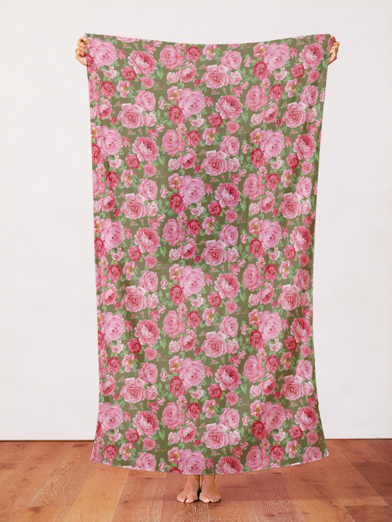 Rose With Stem - Olive