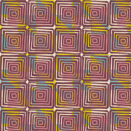 Spiral Square - Pink