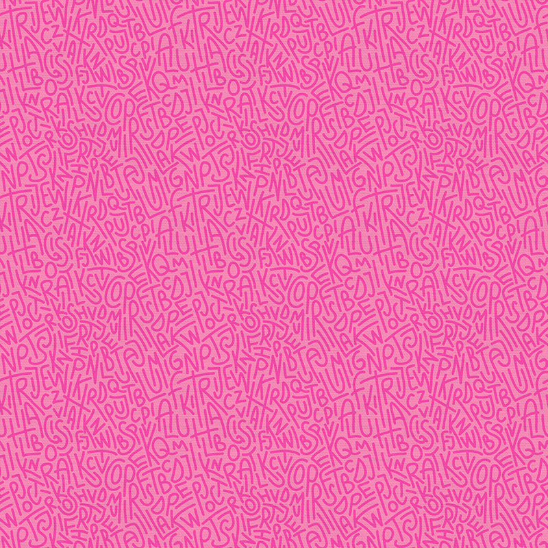 Curved Bold Caps - Dark Pink