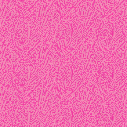 Curved Bold Caps - Dark Pink