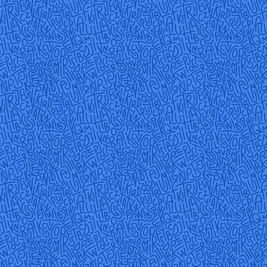 Curved Bold Caps - Blue