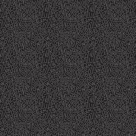 Curved Bold Caps - Black