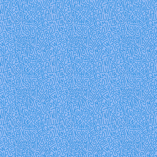 Curved Bold Caps - Light Blue