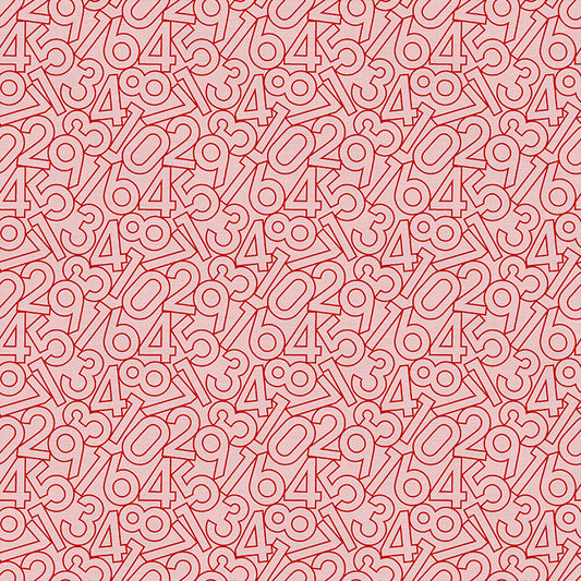 Hollow Numbers - Red