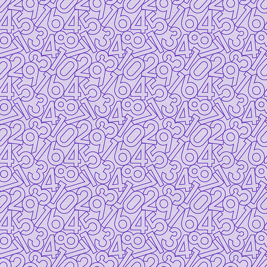 Hollow Numbers - Dark Purple