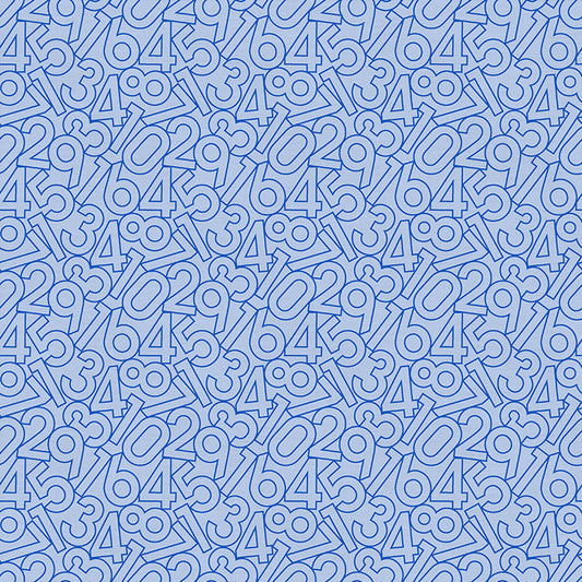 Hollow Numbers - Dark Blue