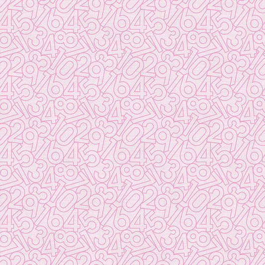 Hollow Numbers - Light Pink