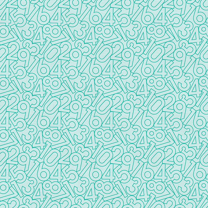 Hollow Numbers - Dark Mint