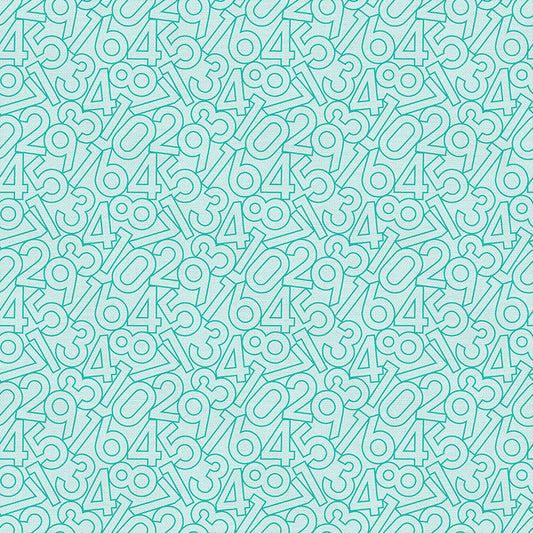 Hollow Numbers - Dark Mint