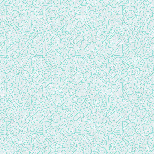 Hollow Numbers - Light Mint