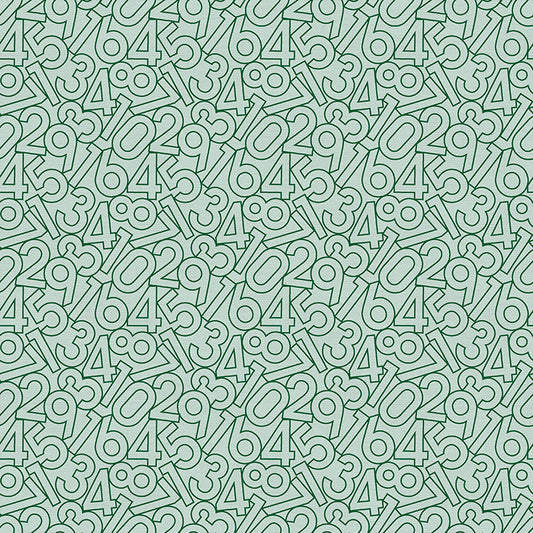 Hollow Numbers - Dark Green