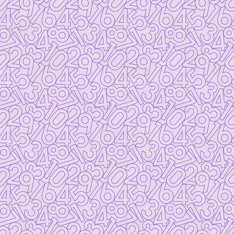 Hollow Numbers - Light Purple