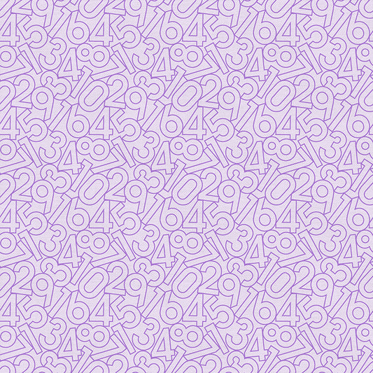 Hollow Numbers - Light Purple