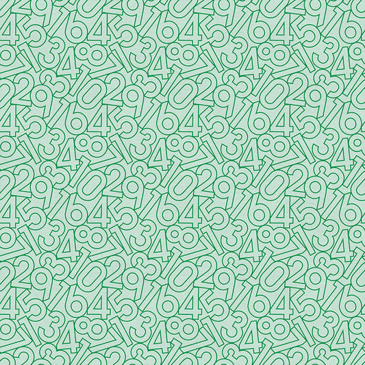 Hollow Numbers - Light Green