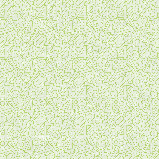 Hollow Numbers - Lime Green