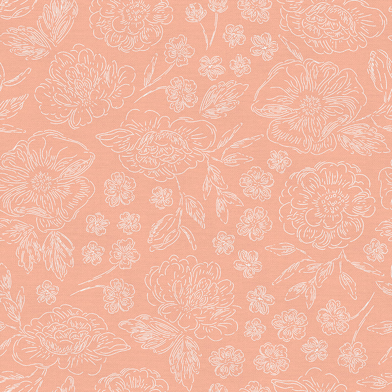 Floral Outline - Pink