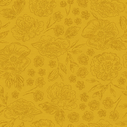 Floral Outline - Gold