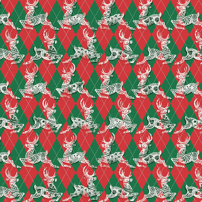 Deer Harlequin - Red Green