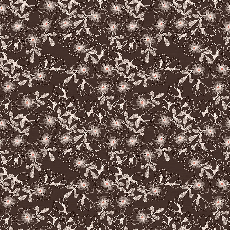 Small Floral - Brown