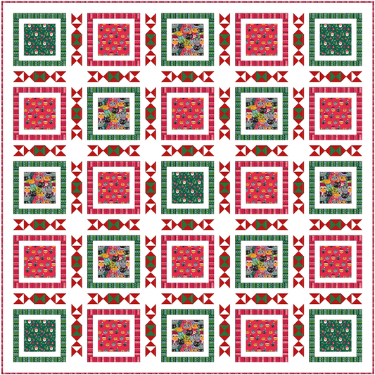 Free Quilt Pattern - Christmas Sweater Cats