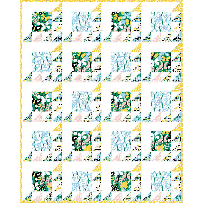 Free Quilt Pattern -  Butterflies in a Row