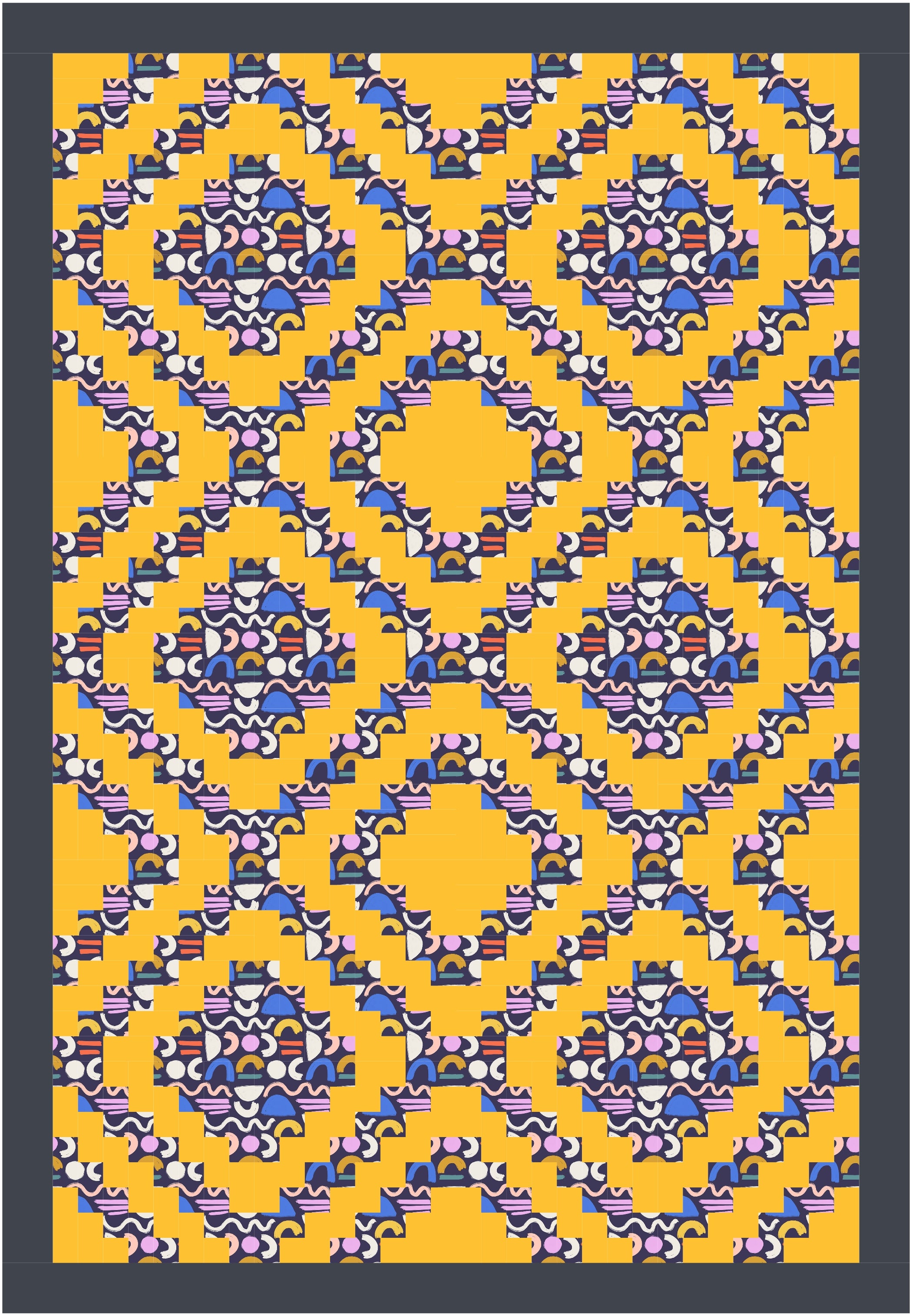 Quilt Pattern- Diamond Step by BoBerry Design Co