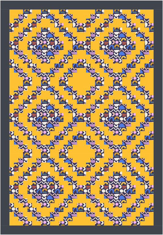 Quilt Pattern- Diamond Step by BoBerry Design Co