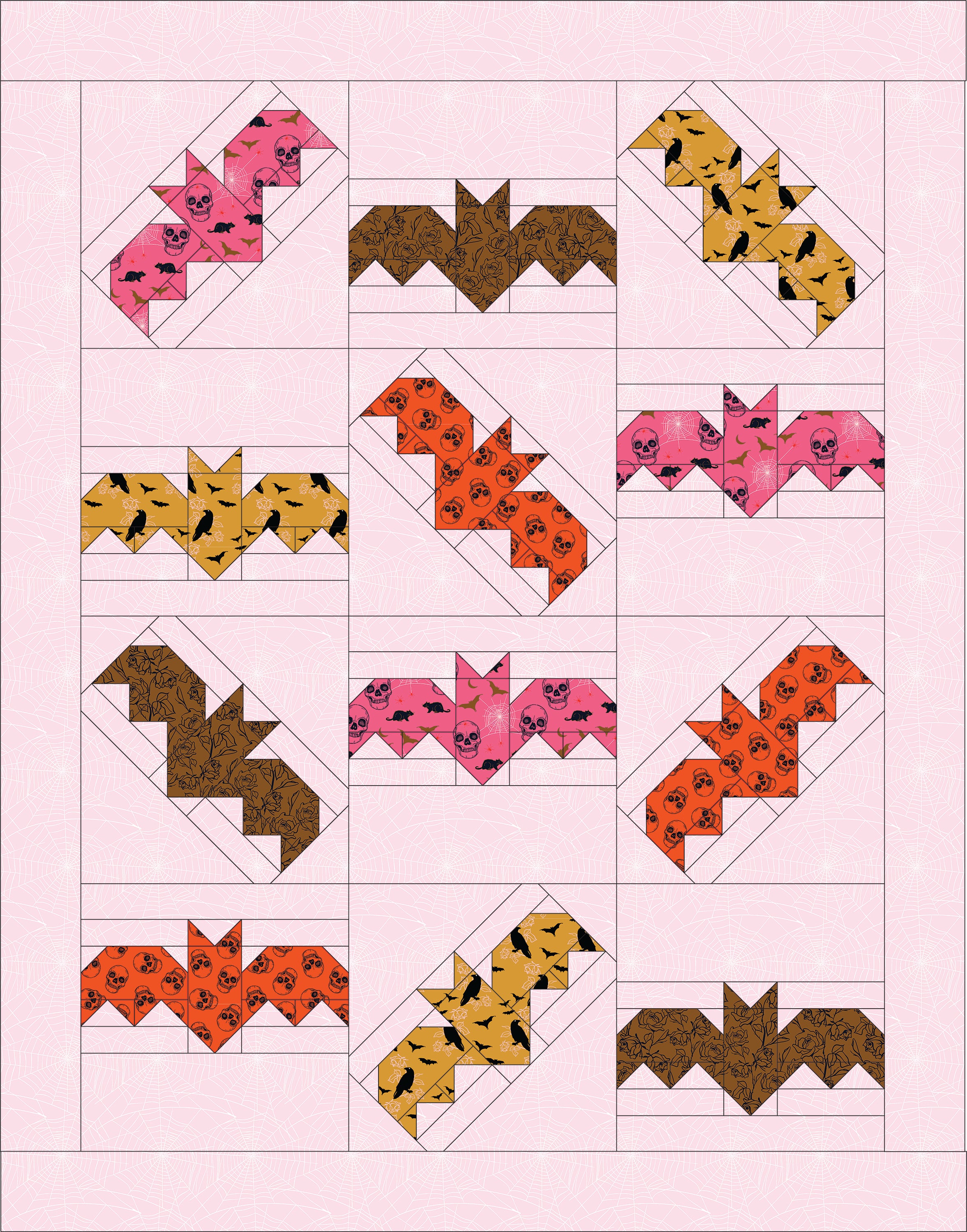 Quilt Pattern - Bats By Cluck Cluck Sew