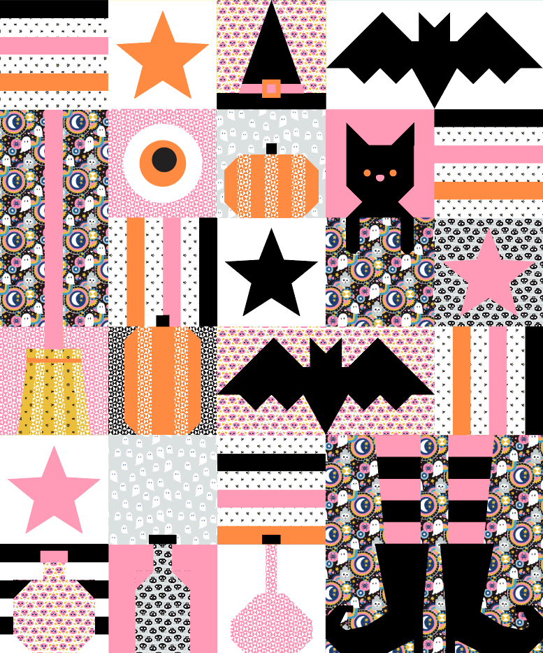 Quilt Pattern -  Hocus Pocus by Corinne Sovey