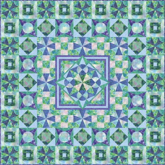 Freeform Compass Quilt by Paintbrush Studio Fabrics