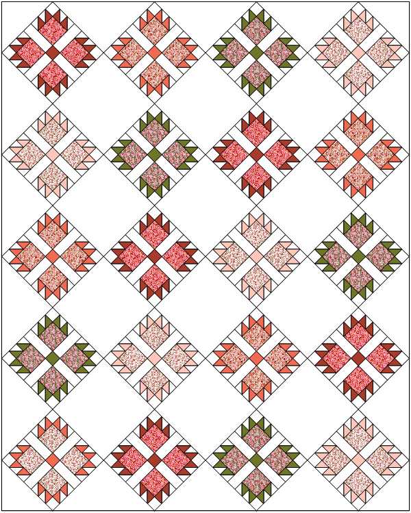 Free Quilt Pattern -  Rose Among The Thorns