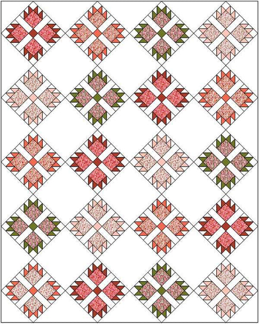 Free Quilt Pattern -  Rose Among The Thorns