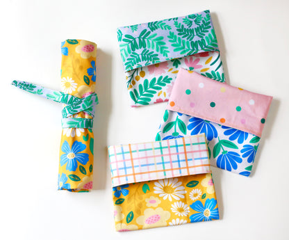 Reusable Snack Bags and Utensil Roll