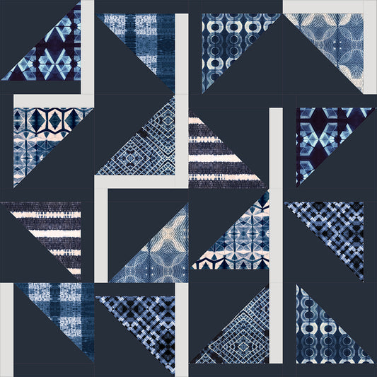 Free Quilt Pattern -  Shibori Dye